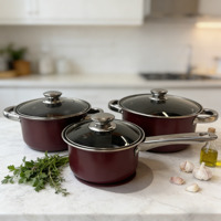 Offre Spéciale : Ensemble de 6 Ustensiles de Cuisine Essentiels en Acier Carbone Antiadhésif Violet pour la Maison