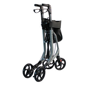 Andador de movilidad plegable gris para adultos, ayuda médica para caminar de aleación de aluminio, andador para uso doméstico para ancianos - Product Image 6