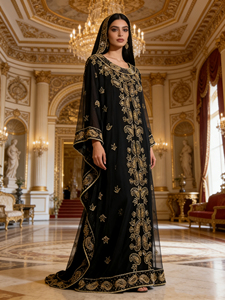 Abaya <span class=keywords><strong>de</strong></span> Lujo con Lentejuelas Bordadas para <span class=keywords><strong>Mujer</strong></span>, Elegante Vestido Kaftan Musulmán, Abaya Islámica Modesta <span class=keywords><strong>de</strong></span> Dubái, Vestido Formal <span class=keywords><strong>de</strong></span> Noche para Ramadán y Eid - Product Image 3