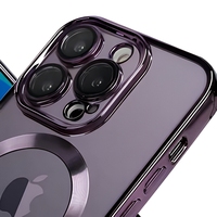 Étui de téléphone magnétique en TPU électroplaqué transparent