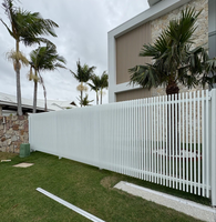 Clôture à lames verticales en aluminium noir, panneau 3D, type Australie, revêtement poudré, clôture moderne en aluminium à lames – Offre Spéciale