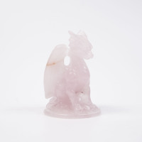 Ensemble de figurines de dragon sculptées en cristal naturel, statue d'animal en cristal sculptée à la main, décoration de maison, cadeau de guérison Reiki
