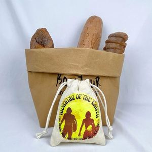 Bolsas de Algodón Orgánico con Cordón, Estilo Simple, Biodegradables, Reciclables, Personalizables para Protección Ecológica contra el Polvo - Product Image 5