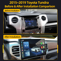 Écran tactile Android 14,6 pouces pour Tundra 2015-2019, GPS 4+64 Go, CarPlay sans fil, navigation multimédia, garantie 1 an, vente en gros
