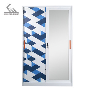 Armario Metálico Deslizante de 2 Puertas para Dormitorio o Sala de Estar, Guardarropa Metálico con Puertas Corredizas - Product Image 5