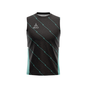 Gilet d'entraînement de football personnalisé HEALY, adapté pour un uniforme de football rétro sans manches en polyester à séchage rapide. - Product Image 3
