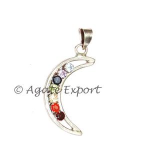 Colgante facetado de luna de Chakra - Product Image 1