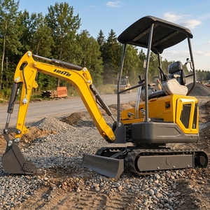 Mini-excavatrice à bras court de 1,6 tonne, 1600 kg, pour les coins étroits, petite excavatrice hydraulique sur chenilles avec certificat CE - Product Image 2