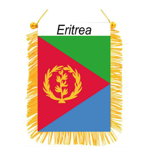 ERITREA両面ミニブラックアウトハンギングフラッグ高品質プリントフラッグ家の装飾バナー - Product Image 1