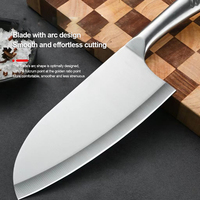 Nouveau couteau de cuisine entièrement en acier pour usage domestique couteau à viande en acier inoxydable tranchant couteau de coupe spécial pour femmes