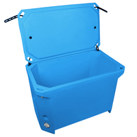 Glacière isotherme moderne en LLDPE de 220 L, réutilisable, fabriquée par rotomoulage, pour le transport de poissons vivants, le stockage de vin et d'aliments