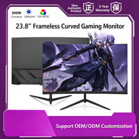 Moniteur de jeu sans cadre WCH238R1 24 pouces 180 Hz, dalle VA 1080p, contraste 3000:1, 1 ms, 72 % NTSC, VGA, pour PC et e-sport