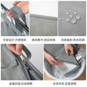 Bolsa transparente a prueba de polvo para guardar ropa en el armario, bolsa de cuero a prueba de humedad, organizador, herramienta de almacenamiento, uso en dormitorio, forma 3D gris - Product Image 5