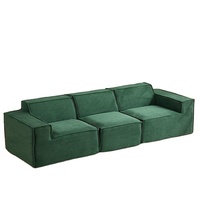 Canapé de salon moderne minimaliste vintage en tissu, ensemble modulaire rétractable à une place, design linéaire pour petits appartements