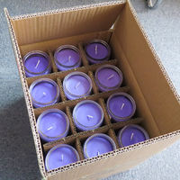 Vente en gros nouvelle bougie religieuse 7 jours décoration d'église pilier coloré bocal en verre logo bougie parfumée personnalisée