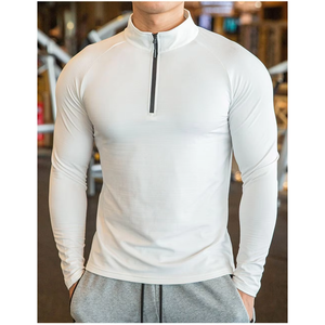 Camiseta de Manga Larga con Cierre de Cremallera para Hombre, Secado Rápido, Rendimiento Deportivo, Golf, Fitness, Casual - Product Image 6