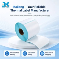 Gulungan Label Pengiriman Termal Langsung 4x6 Tahan Lama Grosir, Perekat Sendiri, Barcode Kosong, Kertas Termal Ramah Lingkungan, Paket Ekspres