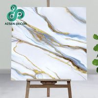 Papel tapiz de vinilo de alto brillo de Pvc 3D, papel tapiz de mármol simulado, pegatinas de azulejos para paneles de pared domésticos