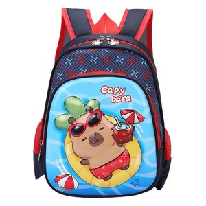 Carino Capybala cartone animato zaino per ragazzi ragazze cotone leggero poliestere grande caramella per la scuola materna - Product Image 3