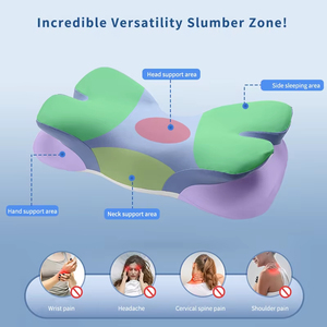 Bantal Tubuh Busa Memori Premium Bentuk Kupu-kupu dengan Sarung yang Dapat Dicuci - Pereda Nyeri Leher & Penopang Tidur - Product Image 3