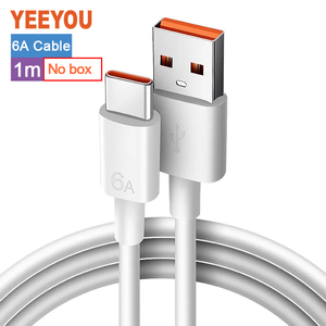 Câble <span class=keywords><strong>USB</strong></span> de type C à charge super rapide Chargeur <span class=keywords><strong>USB</strong></span> 6A pour Xiaomi Redmi pour <span class=keywords><strong>Huawei</strong></span> Oppo OnePlus <span class=keywords><strong>Cordon</strong></span> de données d'ordinateur et d'imprimante - Product Image 1