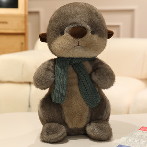 Gorgeous Look Cute <b>Otter</b> Stuffed Plush Toy Fluffy Animal Doll Cozy Sleeping Pillow Sweet Cloth Doll Girls Birthday <b>Gift</b> For girl - Product Image 1