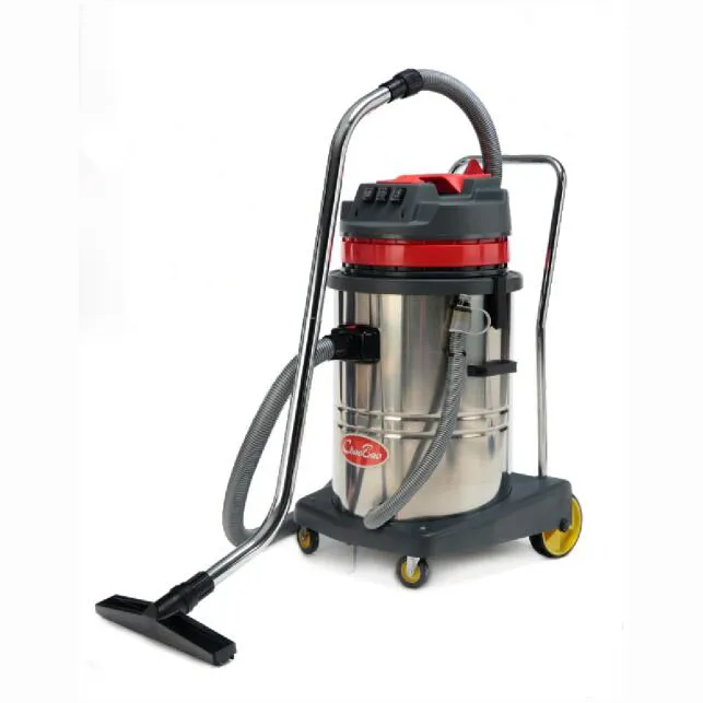 Dual Motor Industrial Stainless Steel Dry Wet Dual Purpose Vacuum Cleaner With Bag Type Floor Cleaner