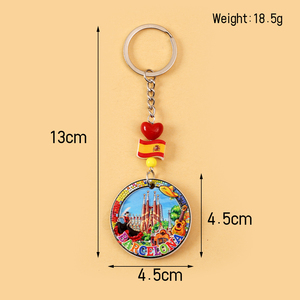 Llavero de Resina y Metal con Bandera Española, Corazón, Búho y Sagrada Familia, Recuerdo de <span class=keywords><strong>Barcelona</strong></span>, Regalo de Viaje - Product Image 5