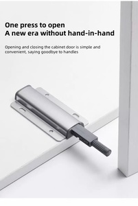 Loquet <span class=keywords><strong>coulissant</strong></span> moderne réglable en alliage d'aluminium et plastique, dispositif de fermeture de porte à rebond, forte attraction magnétique, pour chambre à coucher - Product Image 6