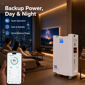 Batterie de stockage LiFePO4 solaire autonome extérieure 16 kWh 51,2 V 314 Ah empilable, intelligente, Wi-Fi, sans entretien et fiable - Product Image 4