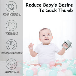 Ensemble de hochet et de <span class=keywords><strong>jouet</strong></span> à mâcher pour bébé en silicone souple, sangle réglable, hygiénique et sûr, cadeau, <span class=keywords><strong>12</strong></span> <span class=keywords><strong>mois</strong></span>, réutilisable, unisexe, pour soulager la douleur des molaires arrière des tout-petits - Product Image 5