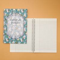 Cahier d'exercices de français à spirale, couverture souple, cadeau pour étudiant