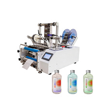 Étiqueteuse semi-automatique pour bouteilles rondes, pour aliments, cosmétiques, jus