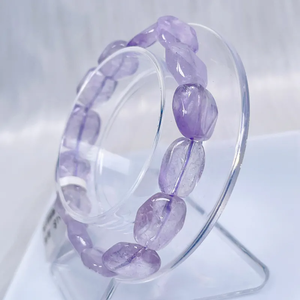 Pulsera de piedra de amatista oscura natural de moda personalizada de alta calidad - Product Image 1