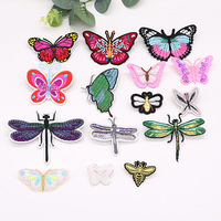 Patch brodé papillon personnalisé pour broderie informatique, applique à coudre sur vêtements et accessoires vestimentaires
