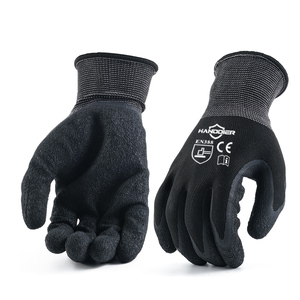 Industrial Working <b>Glove</b> Polyester <b>Knitted</b> Latex Crinkle Coated Protective Wholesale Men Safety Hand <b>Gloves</b> - Product Image 3