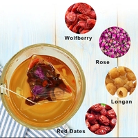 Thé détoxifiant pour l'utérus avec logan et dattes rouges, herbes fraîches et fleurs, en vrac ou en bouteille, thé santé brut pour soulager les douleurs menstruelles