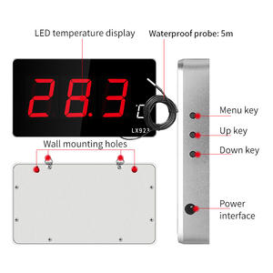 Dış prob ile duvar çevre termometre su geçirmez endüstriyel sıcaklık ölçer ForSauna Lab HVAC fabrika ve sera kullanımı - Product Image 3