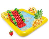 Piscine gonflable Intex en PVC avec toboggan pour enfants, installation facile