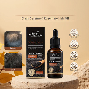 Aceite Orgánico <span class=keywords><strong>de</strong></span> 30ml para el Crecimiento del Cabello con Sésamo Negro y <span class=keywords><strong>Romero</strong></span>, Suero Natural a Base <span class=keywords><strong>de</strong></span> Hierbas y Jengibre Contra la Caída del Cabello para Cabello Fino y Escaso - Product Image 4