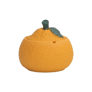 Cendrier de maison Ugly Orange en résine avec couvercle, design créatif et épuré, pour décoration de salon, table basse, anti-étincelles, esthétique raffinée, bureau - Product Image 5