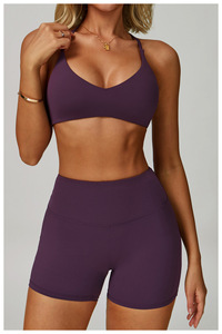 <span class=keywords><strong>Reggiseno</strong></span> con <span class=keywords><strong>fascia</strong></span> di supporto nascosta per allenamento con cinturino con cinturino incrociato ad alto supporto per donna Top Yoga aperto e asciutto per la corsa - Product Image 3