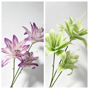 Flor de Lirio Artificial de una Sola Rama con Pétalos de PVC para Decoraciones de Boda y Arreglos Florales - Product Image 4