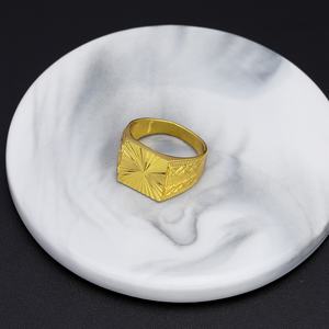 Bague maçonnique Jxx pour homme en laiton plaqué or, design tendance punk avec pierre en diamant, bijoux de mariage, de fiançailles ou de fête, idée cadeau parfaite - Product Image 5