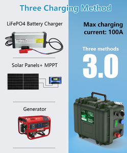 CERRNSS EU Stock Batería Portátil Solar para RV con Bluetooth 12V 100Ah 150Ah 300Ah LiFePO4, Paquete de Baterías de Iones de Litio Metálicas 24V 200AH - Product Image 5