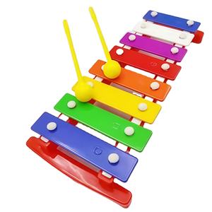 Support en plastique <span class=keywords><strong>Xylophone</strong></span> avec 8 barres métalliques colorées Ensemble de percussions musicales pour enfants Fête de <span class=keywords><strong>famille</strong></span> KTV Jouer des chansons en gros - Product Image 1