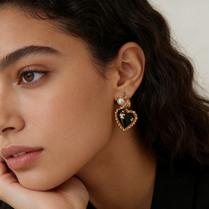 Pendientes Retro y Elegantes para Mujer, Joyería de Moda, Pendientes Colgantes que Expresan Amor Sencillo - Product Image 2