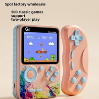 Console de jeu portable pour enfants G5 Macaron, Contra Mini Arcade, 500 jeux, écran HD, boutons sans fil
