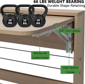 Gỗ Màu Sắc Gấp Tường Bảng 24.8*16.3Inch Gấp Xuống Nổi Bàn Treo Chức Năng Cho Nhà Văn Phòng Giặt Nhà Bếp Ăn Uống - Product Image 6