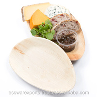 Ventes de Décembre - Services de Table - Assiettes en Feuilles de Palmier - Restaurant - Vaisselle en Bambou - Vaisselle Jetable - Assiettes et Plats - Assiettes de Fête - Assiettes de Mariage
